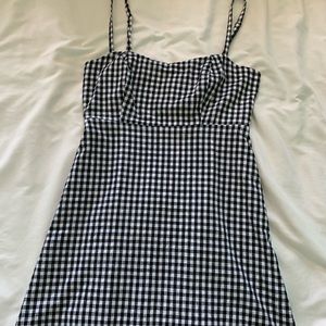 black and white mini dress